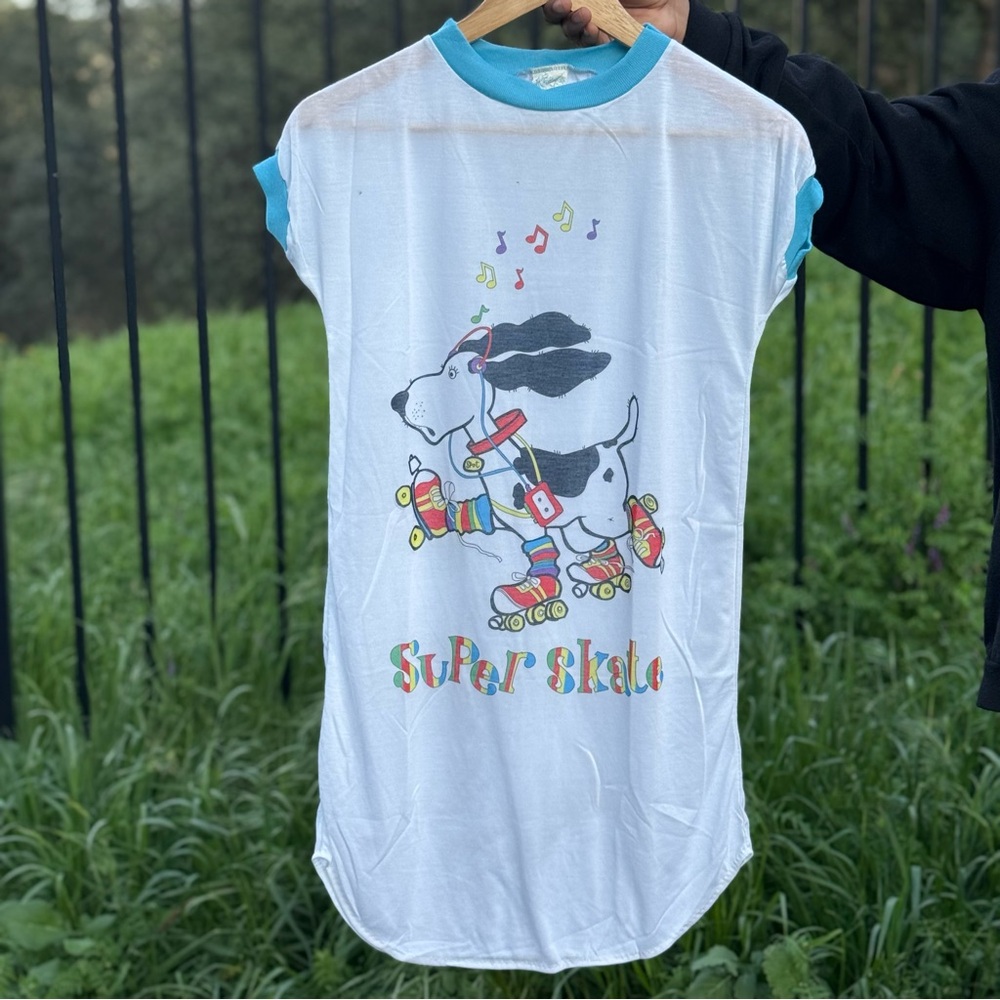 Girl’s Vintage 80’s Candlesticks “Super Skate” Night Gown 10/12